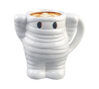 Tazze di caffè Halloween, tazza di mummia in ceramica, bevande festive carine con manico durabile e resistenti al calore per la zuppa di vino latte di cacao a cacao per la festa della festa, 4.72x4.13