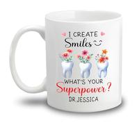 Tazze Di Caffè I Create Smiles What'S Your Superpower Tazzine Da Caffè,Moderne,Personalizzabile,Tazza Da Caffe Per Festa Della Mamma Ufficio Donna 330Ml