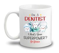 Tazze Di Caffè I'M A Dentist What'S Your Superpower Ceramica Mugs,Particolari,Moderne,Tazza Da Caffe Per Caffè E Tè Compleanno Ufficio 330Ml