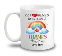 Tazze Di Caffè Not All Heroes Wear Capes Thanks Tazzine Da Caffè,Personalizzabile,Divertenti,Tazza In Ceramica Per Caffè E Tè Compleanno Nonna 330Ml