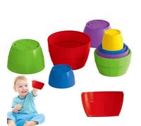 Tazze di impilamento da spiaggia, tazze di impilamento - Coppe di impilamento di allenamento sensoriale per il gioco d'acqua,Gioco di allenamento a pila colorato giocattolo da costruzione da bagno per