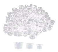 Tazze di inchiostro da tatuaggio usa e getta, tappi per inchiostri di pigmento in plastica da 300 pezzi, berretto per trucco piccolo accessorio per tatuaggi, forniture, kit