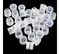Tazze di inchiostro per tatuaggi - SOTICA 300PCS #11 Piccolo di inchiostro per tatuaggi di grandi dimensioni Microblading Trucco Calotte di inchiostro per pigmenti per tatuaggi con base bianca