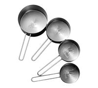 Tazze di misurazione in acciaio inossidabile, set di nidificazione a 4 pezzi per cottura in forno, gadget in sicurezza per la lavastoviglie con manici di presa facili, tazze da cucina per asciutti,