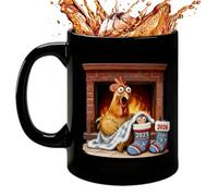 Tazze di Natale - Bicchiere di bevande con cartone animato per latte e birra, di Natale divertente in ceramica, per donne, uomini, giovani, bambini, amici, mamma, cucina, feste e casa