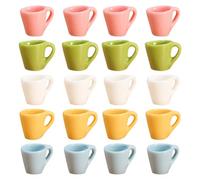 Tazze di simulazione in miniatura, cinque colori (4 ciascuno), 20 pezzi in totale, ideali per la costruzione e la raccolta di scene in miniatura, tazze di simulazione in miniatura, 20 pezzi