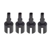 Tazze Differenziali Rc Per Tamiya Per TT01 Per TT02 TT01D TT01E DF-02 M05 M06 1/10 4 Pezzi Giunto Cambio Metallo Tazza Differenziale Tazza Differenziale Parti Aggiornamento Per Auto RC(Black)