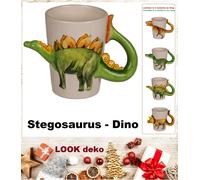 4-DINO-TASSEN-TRINKBECHER-KINDERTASSEN-DINOSAURIER-3D-15x8cm-300ml T-Rex-Co