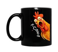 Tazze divertenti per donne, 350 ml, decorazione per ufficio, pollo - da caffè e tè a forma di pollo - per tè caldo freddo latte acqua succo bevande uomini compleanno Natale casa ufficio scuola