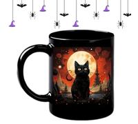 Tazze Gatto Ceramica,Novità Carina Halloween - per Bambini Uomini Donne Amici Succo Latte Birra
