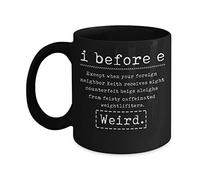 Tazze I Before E Weird Funny Grammar Great Ching Classroom Decorations Colorata Tazze Colazione Durevole Tazza Da Tè Per Moglie Quotidiano Caffe