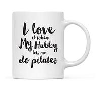 Tazze I Love It When My Hubby Lets Me Do Pilates Statement Tazze Da Tè In Ceramica Con Manici Mug In Porcellana Per Quotidiano Thè Moglie