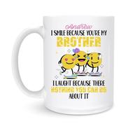 Tazze I Smile Because You'Re My Brother 330Ml Tazze Da Caffè In Porcellana Con Manico Tazza Per Latte Uso Domestico Uomo