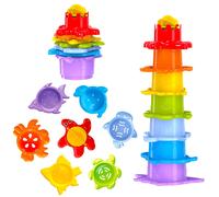 Tazze Impilabili Bambini Set Bagno 29 cm Torre Impilabile per Ragazzi e Ragazze