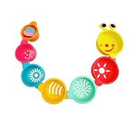 Tazze impilabili per bagnetto Caterpillar a 7 strati per l'apprendimento precoce, riconoscimento di colori e dimensioni, giocattolo per giochi d'acqua per vasca da bagno per bambini piccoli, svi