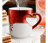 Tazze In Ceramica Magic Che Cambia Colore A Forma Di Cuore | Tazze Da Caffè Con Manico A Forma Di Cuore Dal Design Termocromico Magic Reveal,per Regali Di San Valentin-o, Natale E Festa Della Mamma