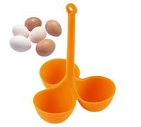 Tazze in silicone per uova in camicia, resistenti alle temperature, vassoio per cottura uova resistente al calore, griglia con 3 griglie da cucina strumento da pranzo per bollire e cuocere le uova