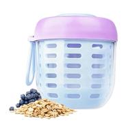 Tazze Insalata Con Coperchi E Forcella - Contenitori Riutilizzabili Con Manico | Contenitore Insalata Agitazione Per Pranzo Con Coperchio E Forchetta - Per Colazione Pranzo