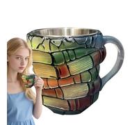 Tazze Libro Per Appassionati Di Lettura, Tazza per Acqua con Manico, Coppa Vintage, Accessori da Bevanda Estetica per Studio Collezione Libreria Amanti Letteratura Casa