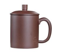 Tazze Matcha Tazza for acqua for uso domestico da 450 ml, tazza di sabbia viola, copertura for infusione del tè incisa a mano, tazza da tè for ufficio da uomo, set da tè Set Da Tè Con Infusore