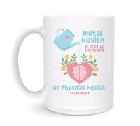 Tazze Mental Health Is Just As Important As Physical 330Ml Tazza Con Manico In Ceramica Tazze Da Caffè Per Ufficio Latte Tè