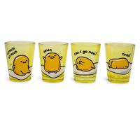 Tazze Mini In Vetro Gudetama Sleepy Da 1,5 Once | Set Di 4
