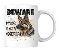 Tazze Mug Beware My Dog Is Not A Vegetarian Shepherd German Moderne Tazze Da Caffè Durevole Tazza Colazione Porcellana Per Moglie Fidanzata Latte