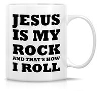 Tazze Mug Jesus Is My Rock And That'S How I Roll Antimacchia Tazze Da Caffè Colorata Tazza In Porcellana Per Quotidiano Thè Latte