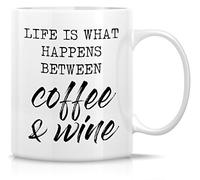 Tazze Mug Life Is What Happens Between S & Wine Retrò Tazze Da Caffè Colorata Tazza Da Tè Per Anniversario Caffe Thè