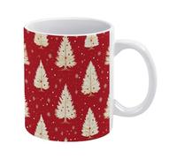 Tazze Mug Red Christmas Tree Colorata Tazze Da Caffè Statement Mug In Porcellana Per Moglie Thè Quotidiano