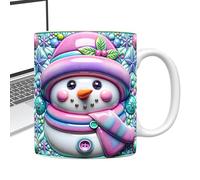 Tazze Natale - Tazze in Ceramica per le Feste | Design 3D Pupazzo Neve 350ml con Manico Idee Regalo Cucina Feste