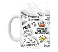 Tazze Per Papà Per La Festa Del Papà - Tazza In Ceramica 3D Divertente Per | per Tè Whisky Birra Campeggio Casa Famiglia Festa | Supporto Scrivania Libreria Picnic Vacanza Famiglia