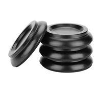 Tazze per Pianoforti Poggiapiedi Rotondi Tazze per Sottobicchieri In Legno di Faggio Con Schiuma Antiscivolo(Nero)