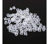 Tazze per pigmenti per tatuaggi, Tazze per inchiostro piccole per tatuaggi, Tazze per inchiostro usa e getta Tazza per tatuaggi Tappi per inchiostro trasparente 100 Pz Bianco per contenere