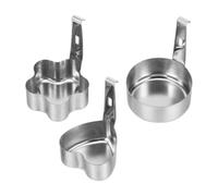Tazze per uova in camicia - Macchina riutilizzabile da appendere in acciaio | Set da 3 pezzi per bracconiere per uova da appendere per cucina, picnic, colazione, brunch, friggitrice ad aria, piano