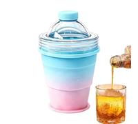Tazze Pieghevoli Da Viaggio | Stampo Per Sfere Di Ghiaccio In Silicone | Bicchiere per Bevande Fredde Estive - Per Cocktail Palestra Ufficio Campeggio Escursioni Viaggio Whisky Birra Succhi Caffè