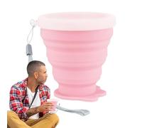Tazze pieghevoli per il viaggio, pieghevole | 200 ml in silicone portatile da viaggio con coperchio a di gatto - bottiglie d'acqua riutilizzabili - bevande per campeggio, escursionismo