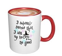 Tazze regalo I Solemnly Swear That I Am Up to No Good Gag Citazioni Tazza per la Festa della Mamma Regalo Speciale per Sorelle, Amiche, Uomini, Donne, Collega, 325 ml Rosso
