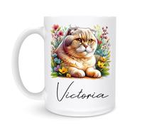 Tazze Scottish Fold Cat 330Ml Mug Con Manico Classica Tazza Per Uso Domestico Ufficio Bevande