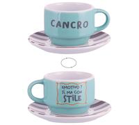Tazzina caffè 100 ml con piattino, More Amor Cancro