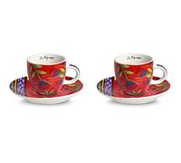 Tazzina caffè di Egandella Collezione Le Pupazze. Oggetto Realizzato in New Bone chinadi Colore Rosso. La referenza è: 214017