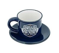 TAZZINA DA CAFFE' PERSONALIZZATA CON PIATTINO - DOMENICO