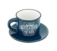TAZZINA DA CAFFE' PERSONALIZZATA CON PIATTINO - FEDERICO