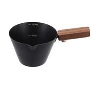 Tazzina Espresso Acciaio 120ml con Scala e in - Misurino per caffè per professionale per Estrazione Perfetta Bar per casa(Is black)
