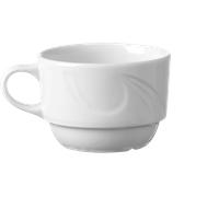 HENDI Tazzina da caffè, per HENDI Piattino 798171, angoli robusti e smalto di qualitá, adatto a microonde e lavastoviglie, 170ml, ø80mm, porcellana bianca