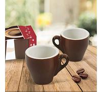TAZZINE CAFFE' CONF. 6 PZ. S/PIATT. MARRONE ALTA