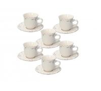 TAZZINE CAFFE' SET6 con piattino shabby Tognana