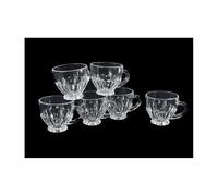 TAZZINE CAFFE' VETRO CONF. 6 PZ. STELLA ML.100 TRASPARENTE