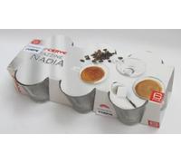 TAZZINE CAFFE'VETRO CONF.6 PZ. S/PIATT. CC.80