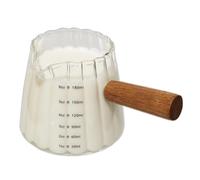 Tazzine da caffÃ¨ espresso con manico in legno da 6 once, accessori, bricco per la schiuma del latte, misurino in vetro, shot